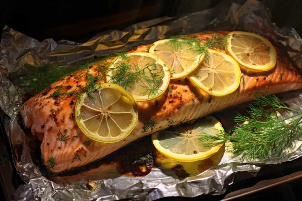Baked Salmon with Lemon and Dill