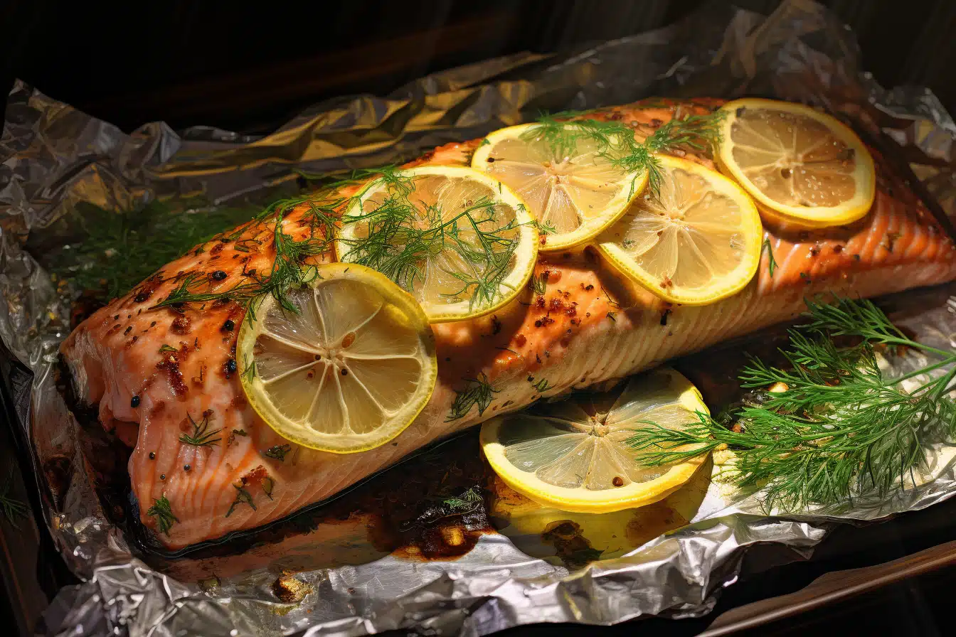 Baked Salmon with Lemon and Dill