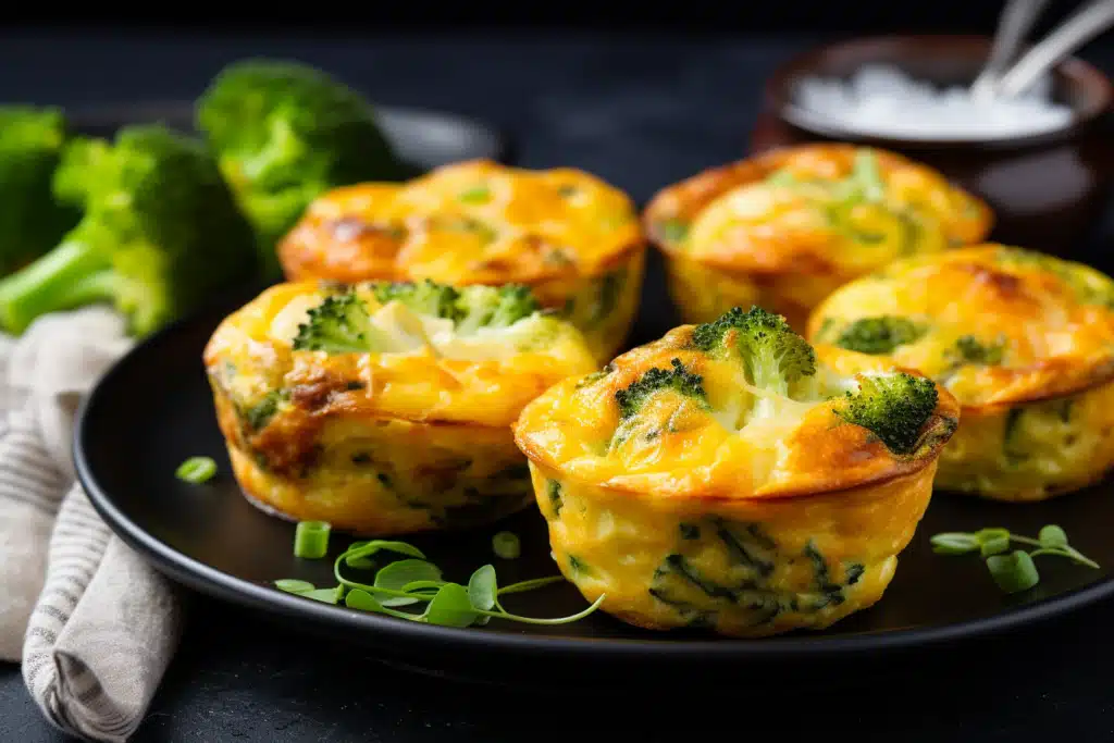 Cheddar and Broccoli Keto Egg Muffins