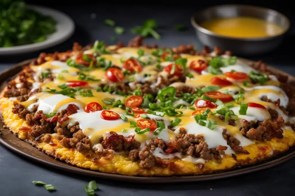 Keto Breakfast Pizza with Cauliflower Crust