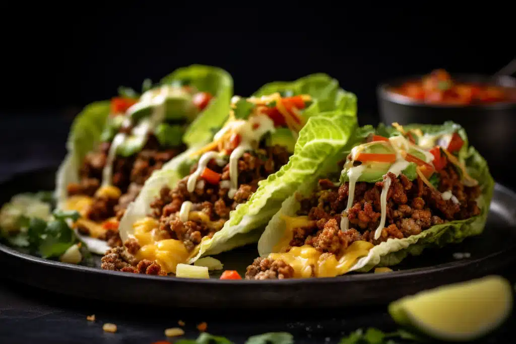 Keto Breakfast Tacos with Lettuce Wraps