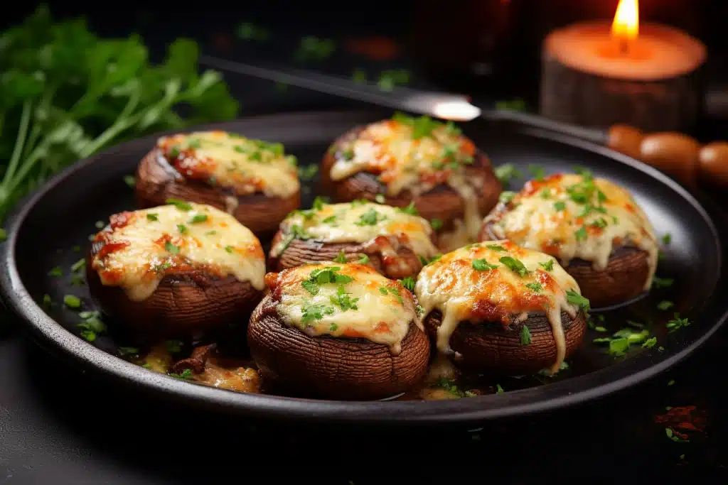 Keto Cheese Stuffed Mushrooms