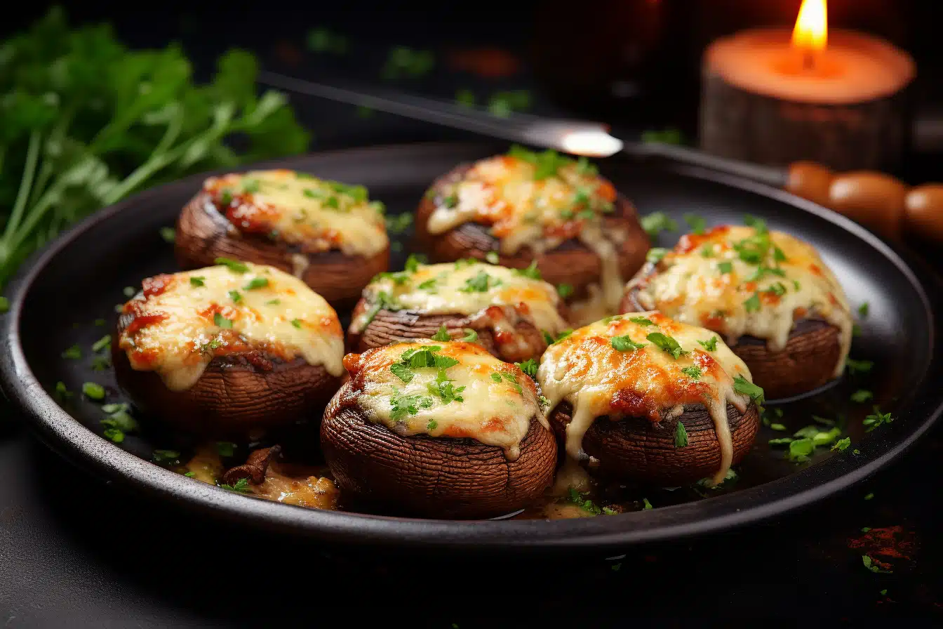 Keto Cheese Stuffed Mushrooms
