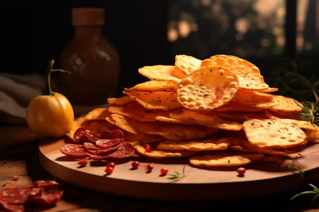 Keto Cheese and Pepperoni Chips