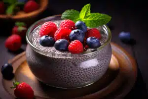 Keto Chia Seed Pudding with Berries