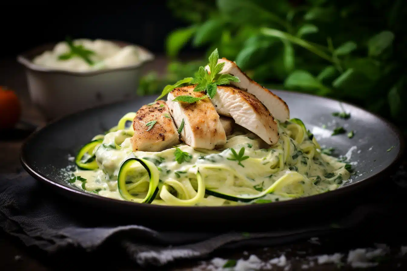 Keto Chicken Alfredo with Zoodles