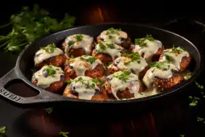 Keto Creamy Garlic Parmesan Mushrooms