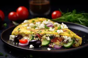 Keto Greek Salad Omelette