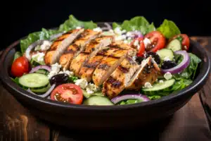 Keto Greek Salad with Grilled Chicken