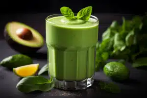Keto Green Smoothie with Avocado and Spinach