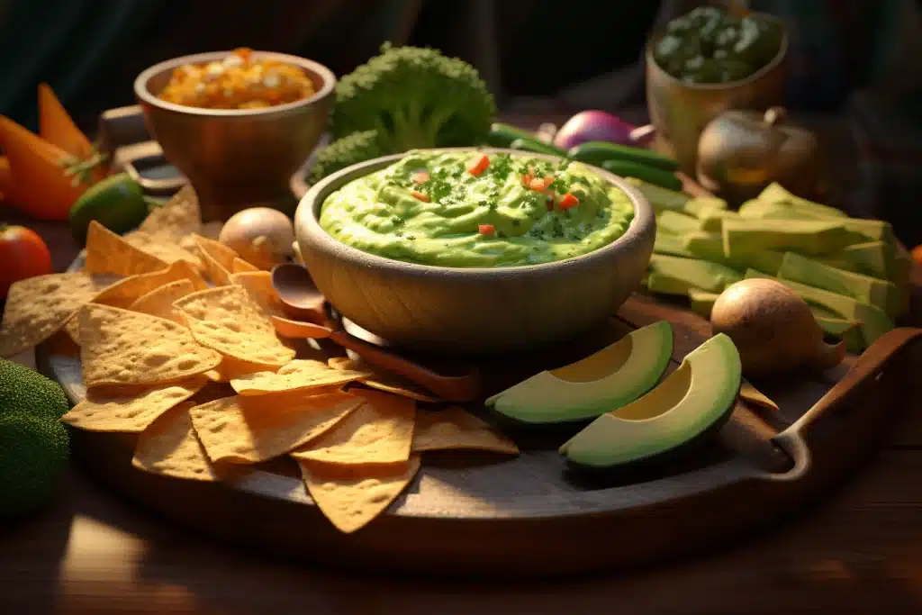 Keto Guacamole with Veggie Dippers