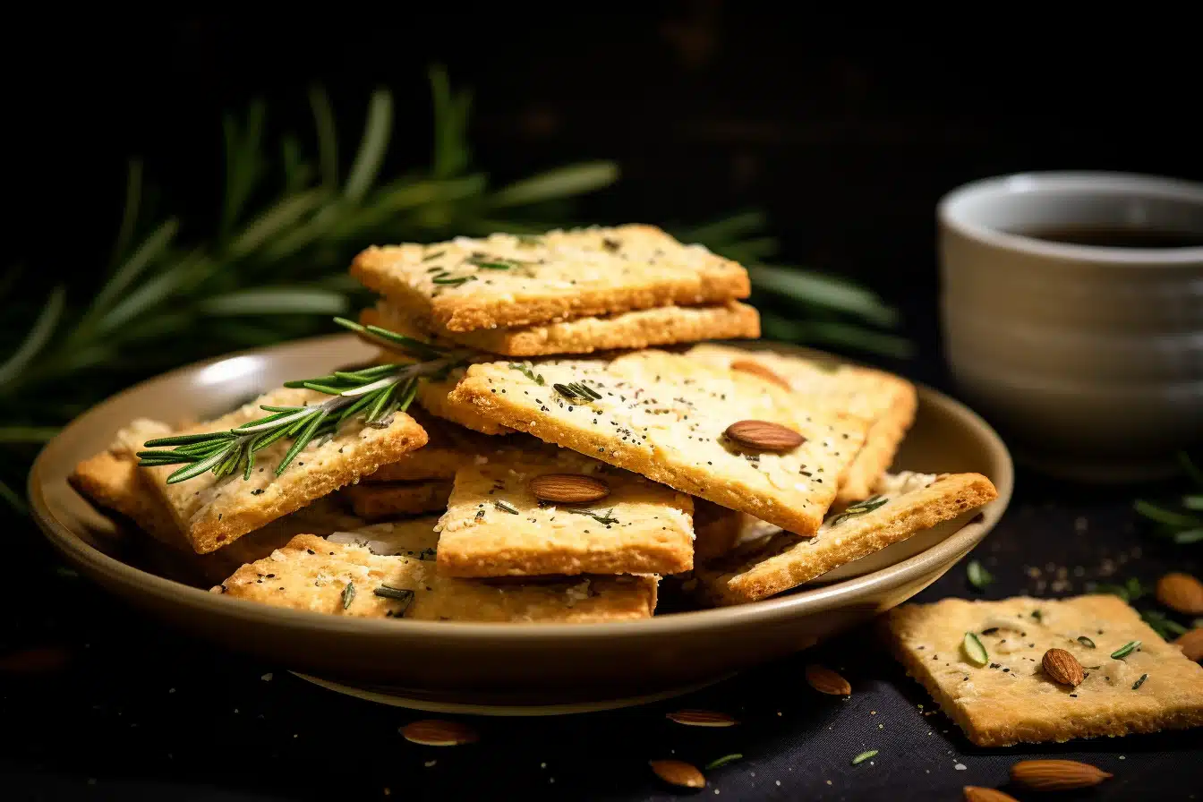 Keto Parmesan and Almond Flour Crackers