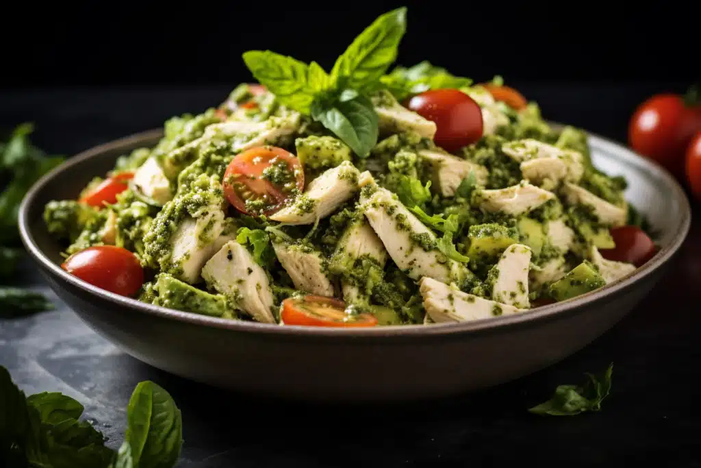 Keto Pesto Chicken Salad