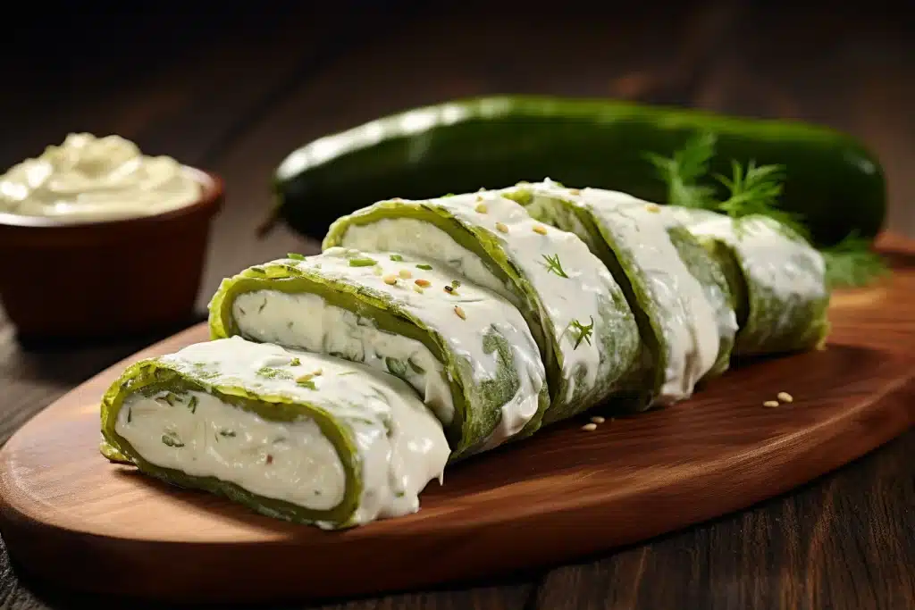 Keto Pickle Wraps with Cream Cheese