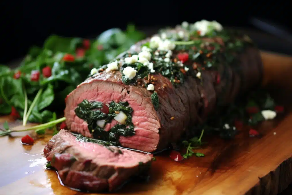 Spinach and Feta Stuffed Flank Steak