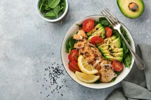 Fresh green salad for a grain free journey