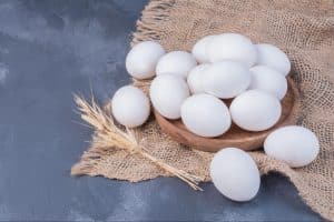 Eggs on a rustic background