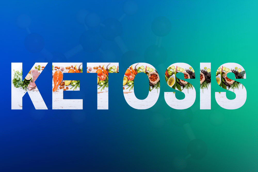 A gradient background with a wort of "Ketosis" | Ketosis Meaning, Benefits, Science, and More