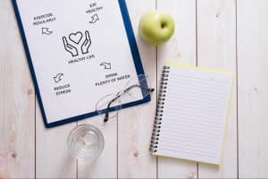 a notebook with writings on how to achieve success in lazy keto