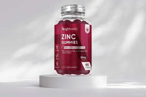 Zinc Gummies Natural Raspberry by Weightworld on a small platform as one of the best keto supplements