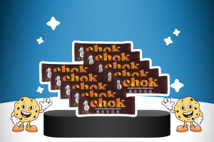 Chok Smooth & Zesty Orange Cacao by Raw Gorilla on a platform for best keto snacks