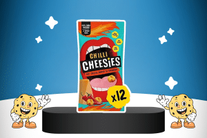 Crunchy Cheese Keto Snack Chilli Cheddar by CHEESIES on a platform for best keto snacks