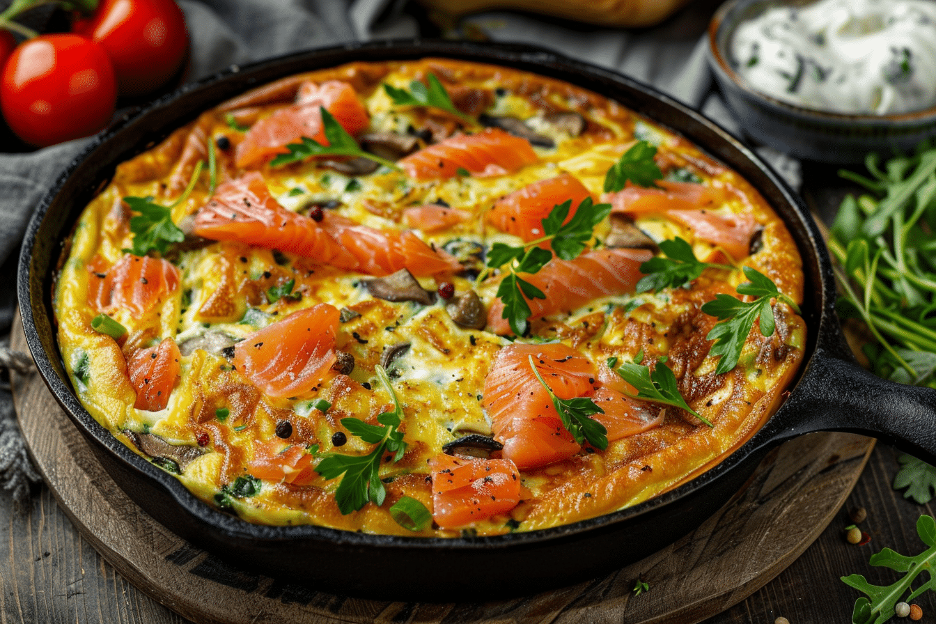Keto Smoked Salmon Frittata: one of the must try keto recipes for Mother's Day