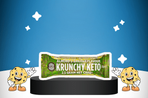 Krunchy Keto Bar Almond and Banana by GOOD GOOD on a platform for best keto snacks