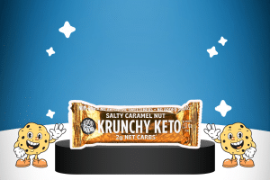 Krunchy Keto Bar Salty Caramel by GOOD GOOD on a platform for best keto snacks