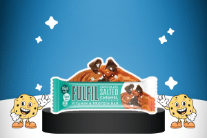 Vitamin and Protein Bar_ Chocolate Salted Caramel by Fulfil on a platform for best keto snacks