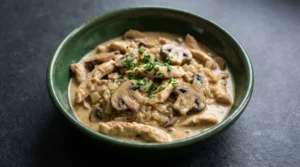 Creamy Keto Chicken & Mushroom Stroganoff