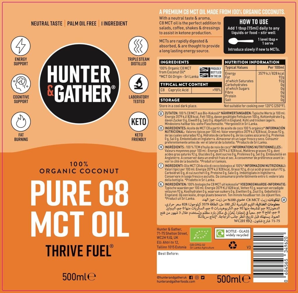 Hunter & Gather Pure C8 MCT Oil — image 9